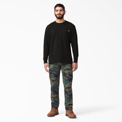 Heavyweight Long Sleeve Pocket T-Shirt - Black (BK)