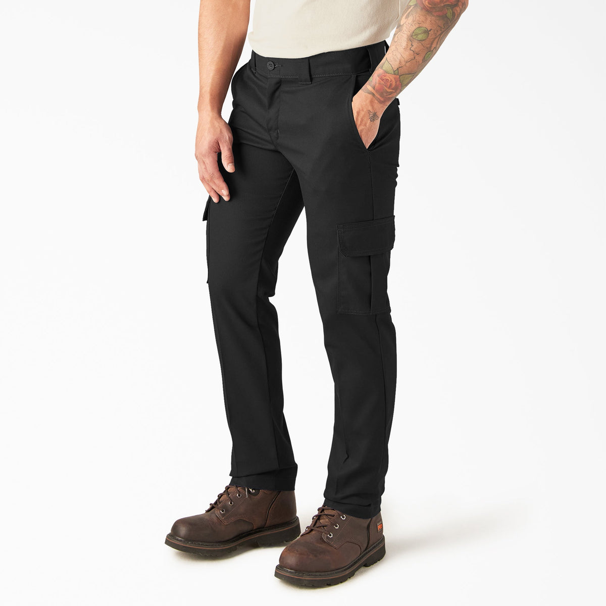 FLEX Slim Fit Cargo Pants - Black (BK)