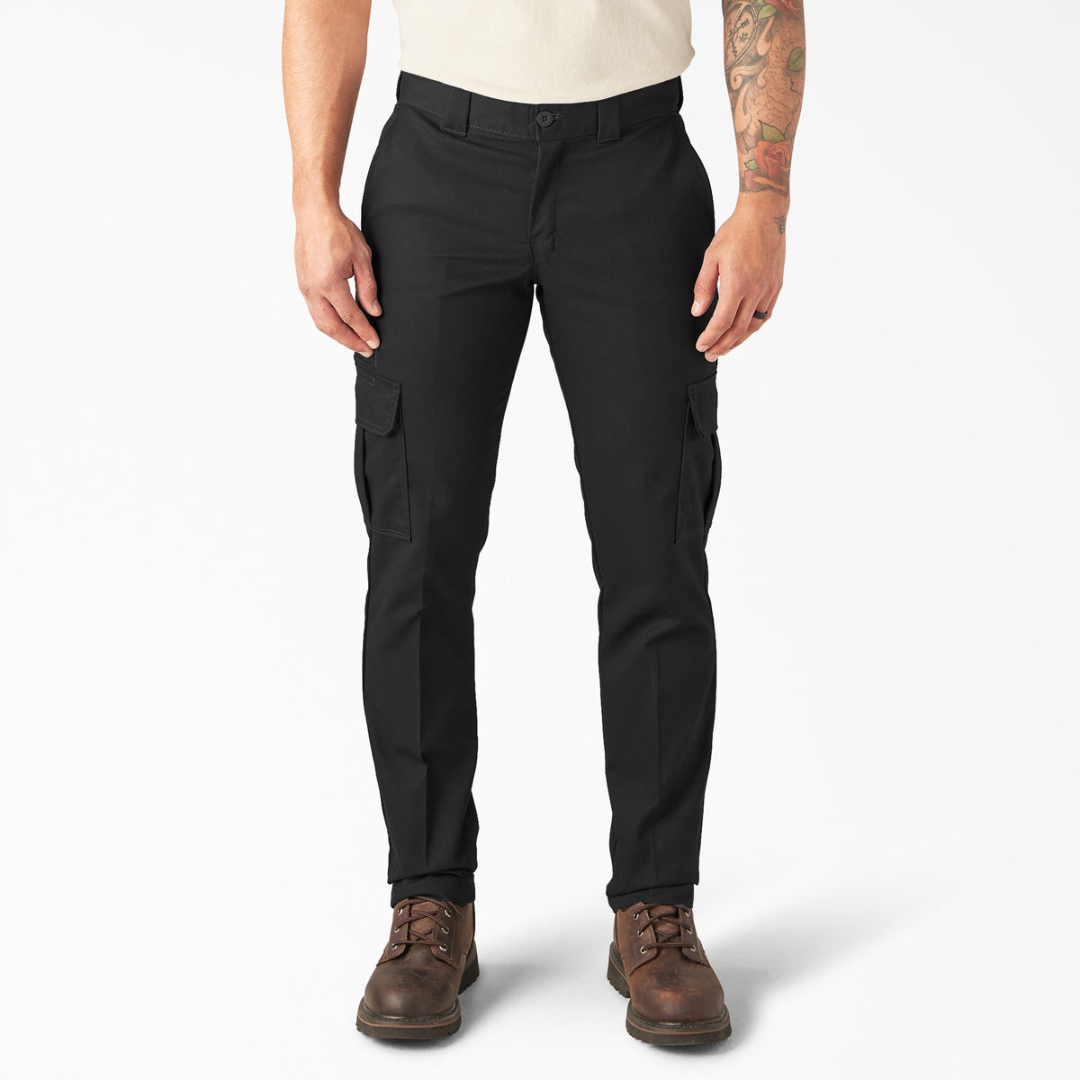 FLEX Slim Fit Cargo Pants - Black (BK)