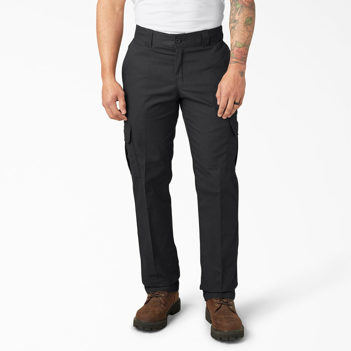 FLEX Regular Fit Cargo Pants - Black (BK)