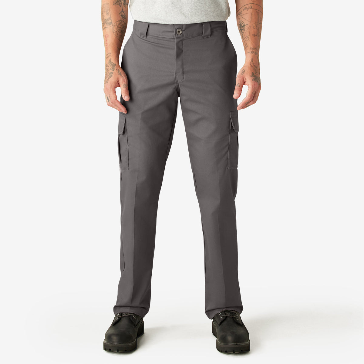 FLEX Regular Fit Cargo Pants - Gravel Gray (VG)