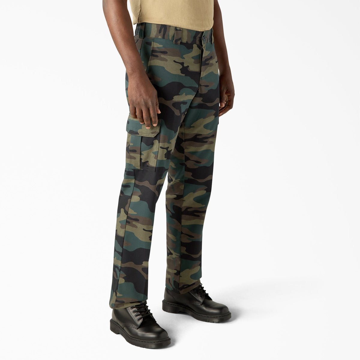 FLEX Regular Fit Cargo Pants - Hunter Green Camo (HRC)