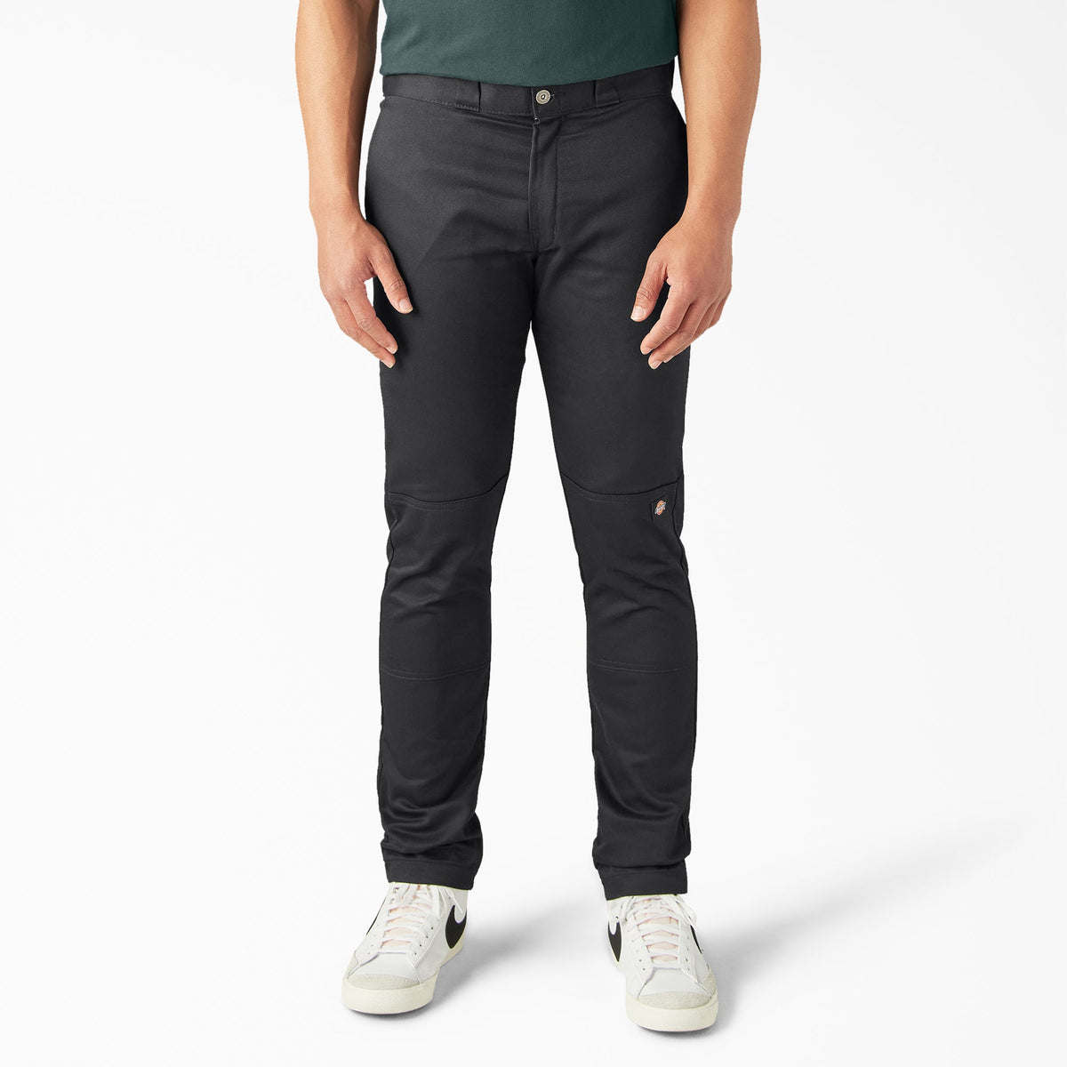 FLEX Skinny Fit Double Knee Work Pants - Black (BK)
