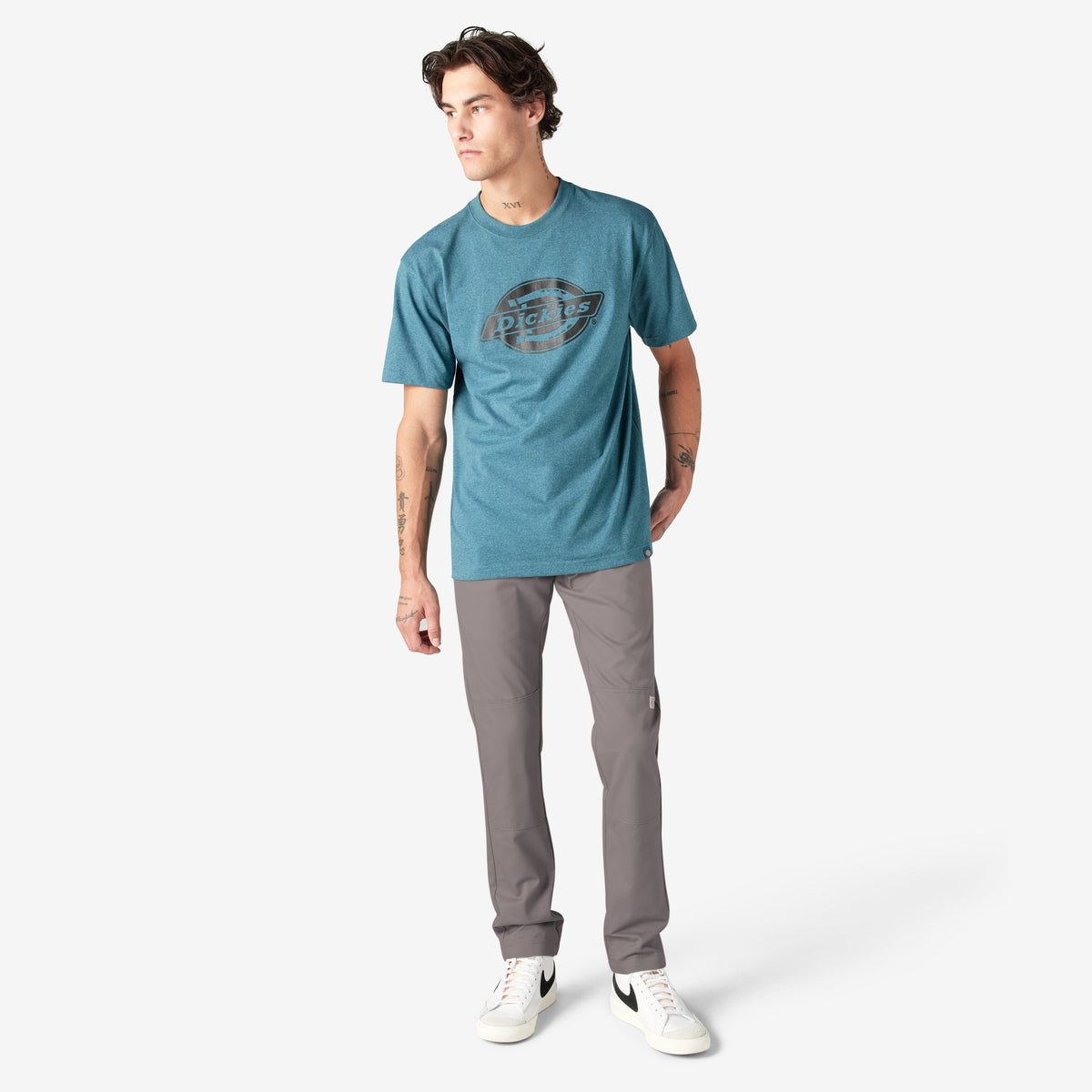 FLEX Skinny Fit Double Knee Work Pants - Silver (SV)