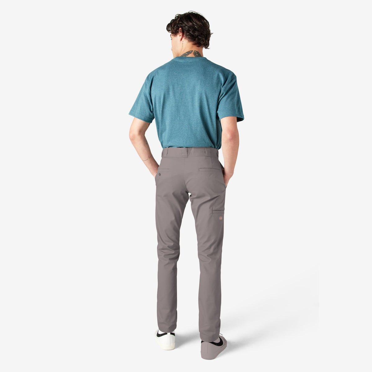 FLEX Skinny Fit Double Knee Work Pants - Silver (SV)