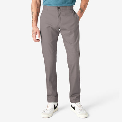 FLEX Skinny Fit Double Knee Work Pants - Silver (SV)