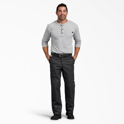 FLEX Regular Fit Double Knee Work Pants - Black (BK)