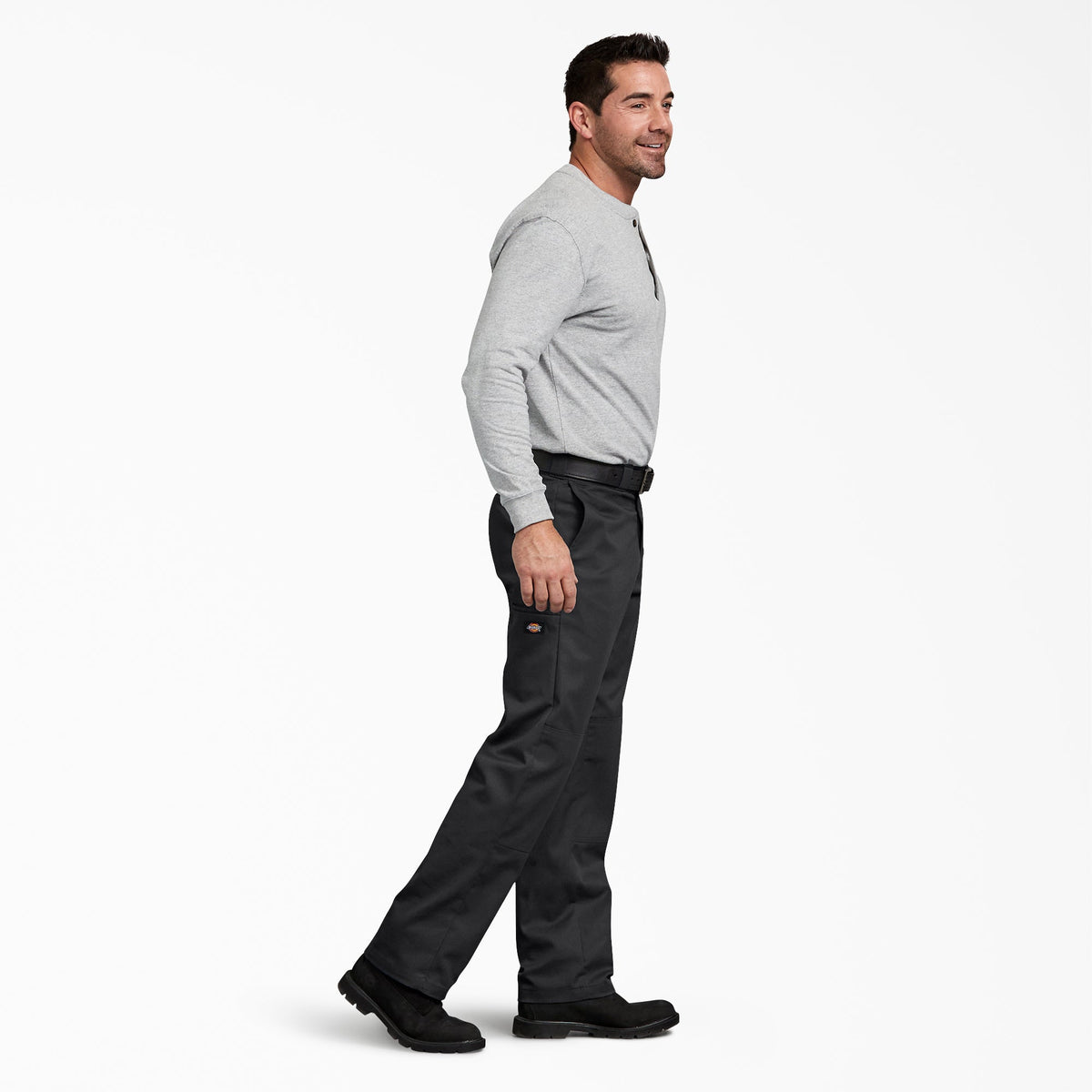 FLEX Regular Fit Double Knee Work Pants - Black (BK)