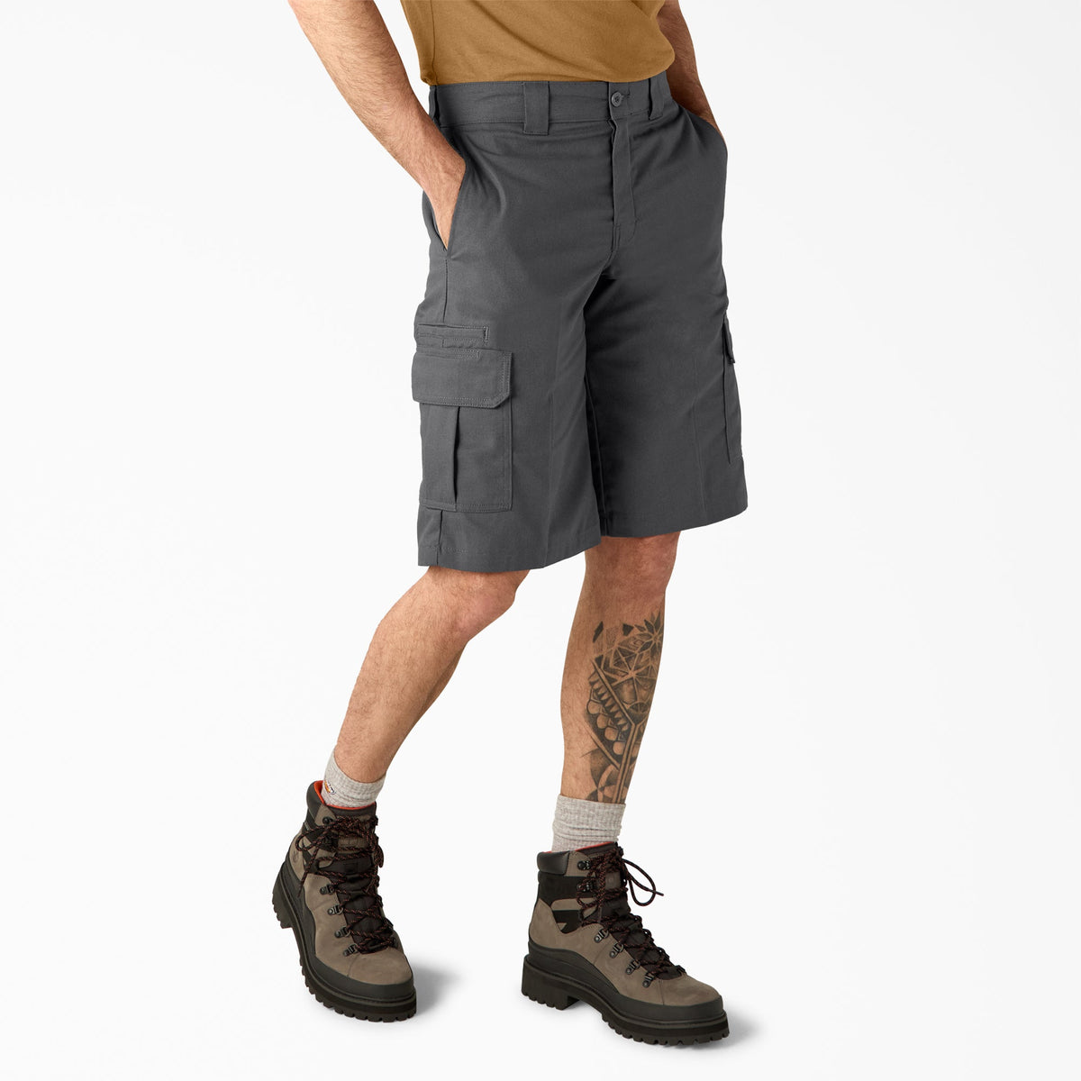 FLEX Relaxed Fit Cargo Shorts, 13" - Charcoal Gray (CH)