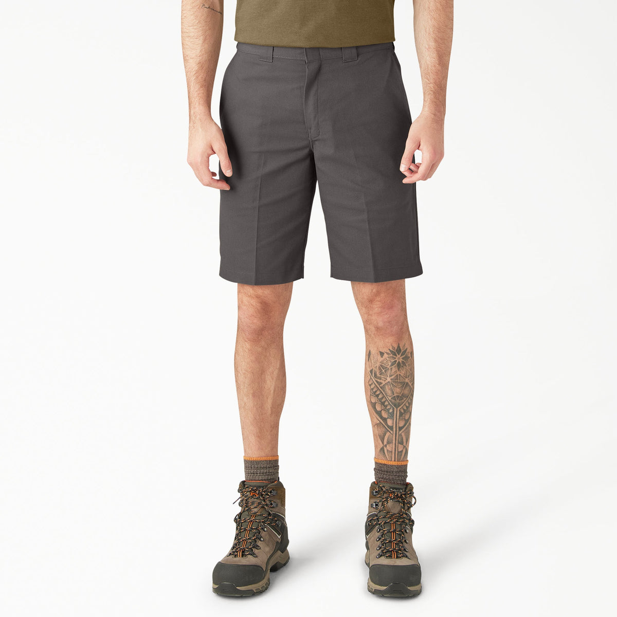 FLEX Relaxed Fit Work Shorts, 11" - Gravel Gray (VG)