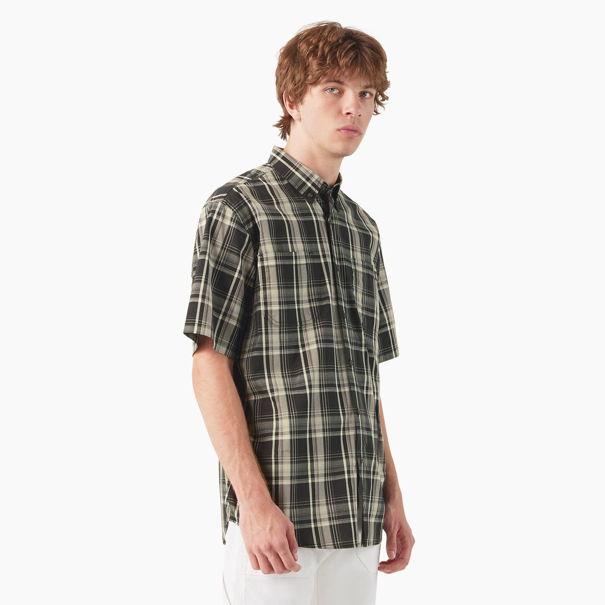 Short Sleeve Woven Shirt - Black (BLK)