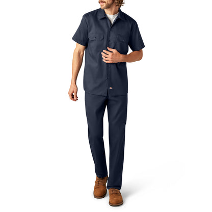 FLEX Slim Fit Short Sleeve Work Shirt - Dark Navy (DN)