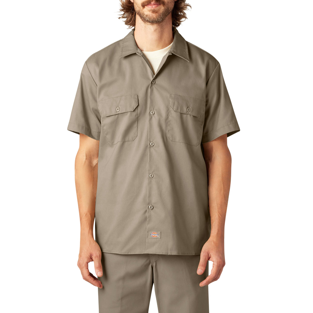FLEX Slim Fit Short Sleeve Work Shirt - Desert Sand (DS)