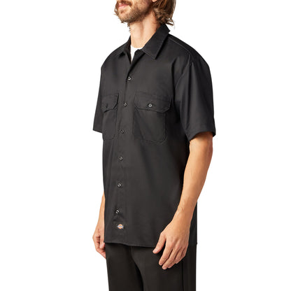 FLEX Relaxed Fit Short Sleeve Work Shirt - Black (BK)