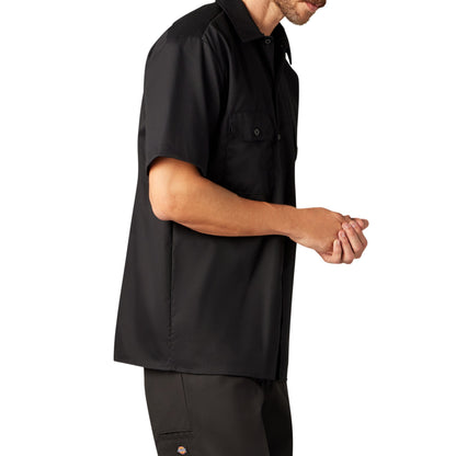 FLEX Relaxed Fit Short Sleeve Work Shirt - Black (BK)