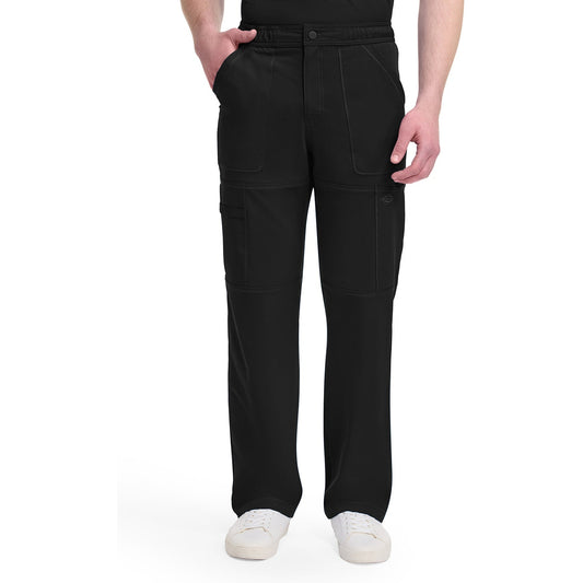 Men's Dynamix Zip Fly Cargo Scrub Pant - Black (BLK)
