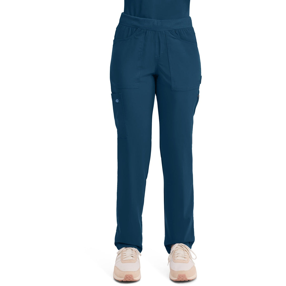 Women's Balance Mid Rise Tapered Leg Pull-On Scrub Pant - Caribbean Blue (CRB)