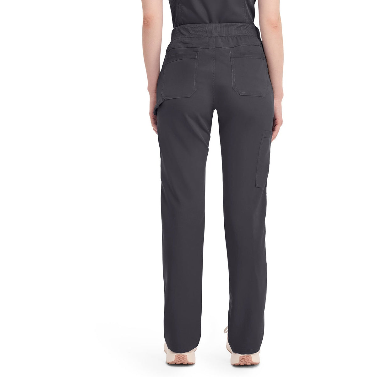 Women's Balance Mid Rise Tapered Leg Pull-On Scrub Pant - Pewter Gray (PEW)