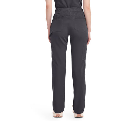 Women's Balance Mid Rise Tapered Leg Pull-On Scrub Pant - Pewter Gray (PEW)