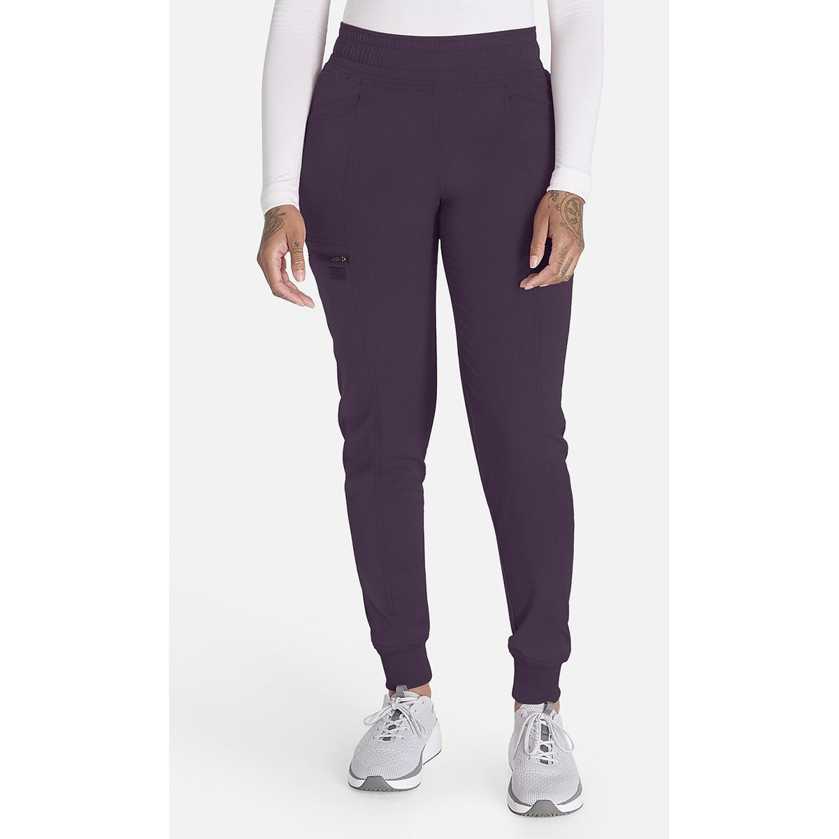 Women's Balance Mid Rise Jogger Scrub Pant - Deep Purple (DU)