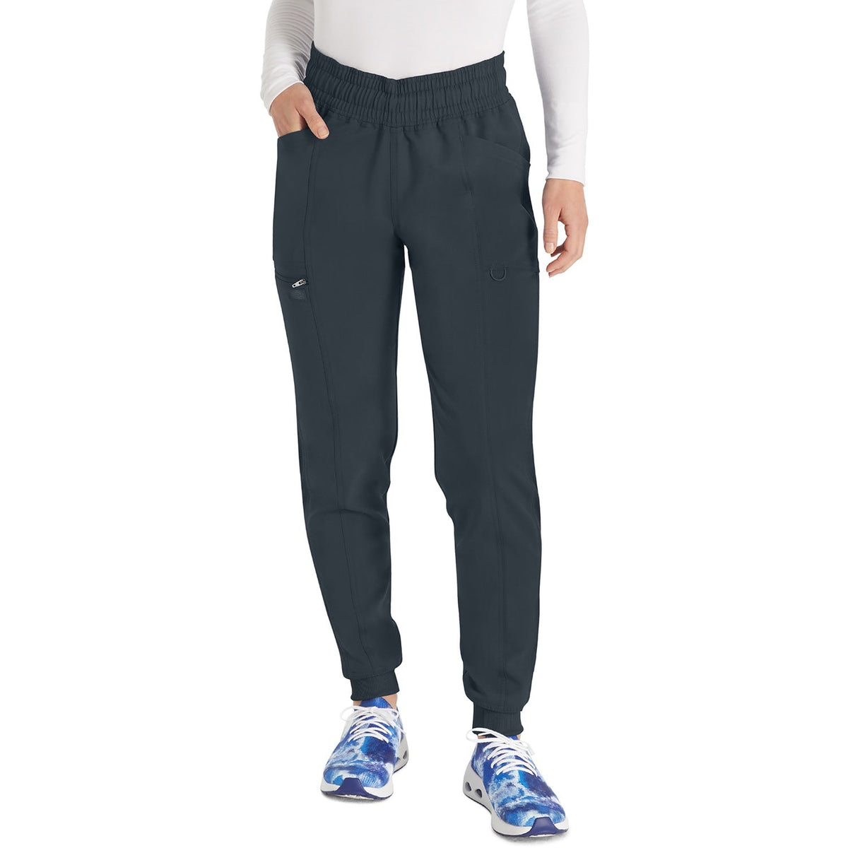 Women's Balance Mid Rise Jogger Scrub Pant - Pewter Gray (PEW)