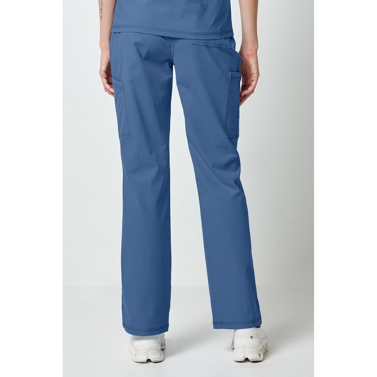 Women's Forge Straight Leg Scrub Cargo - Stonewashed Vintage Blue (SVB)