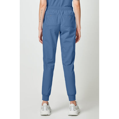 Women's Forge Mid Rise Cargo Scrub Jogger - Stonewashed Vintage Blue (SVB)