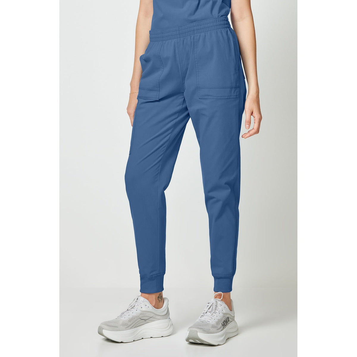 Women's Forge Mid Rise Cargo Scrub Jogger - Stonewashed Vintage Blue (SVB)