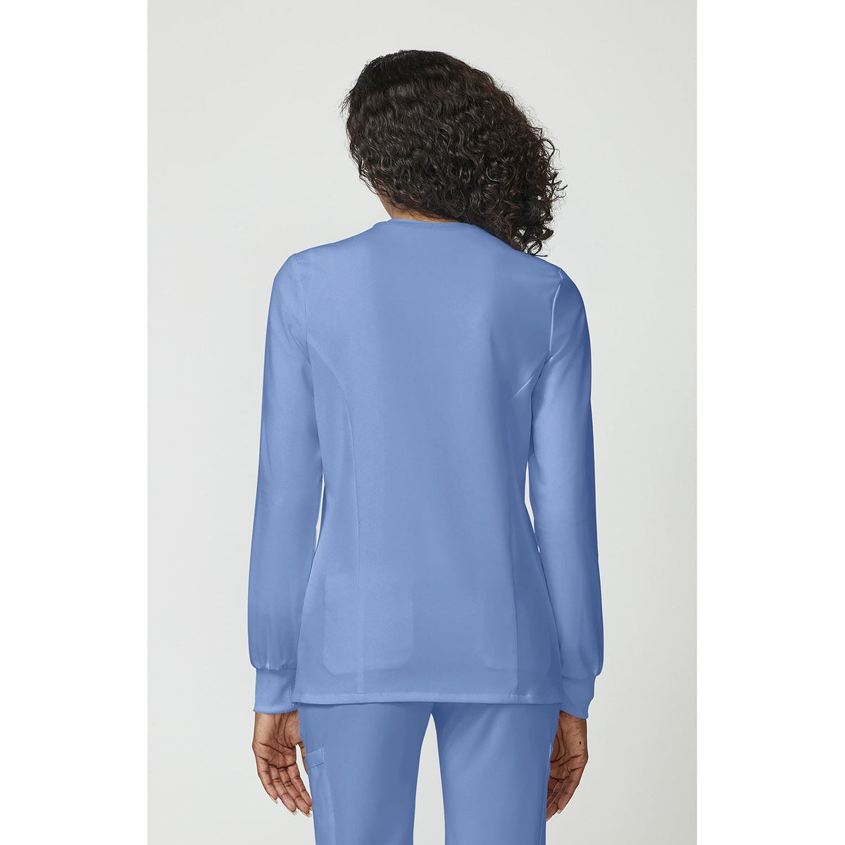 Women's EDS Essentials Snap Front Warm-Up Scrub Jacket - Ceil Blue (CBL)