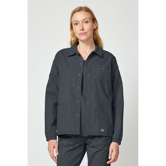 Women's Forge Snap Front Scrub Jacket - Pewter Gray (PEW)
