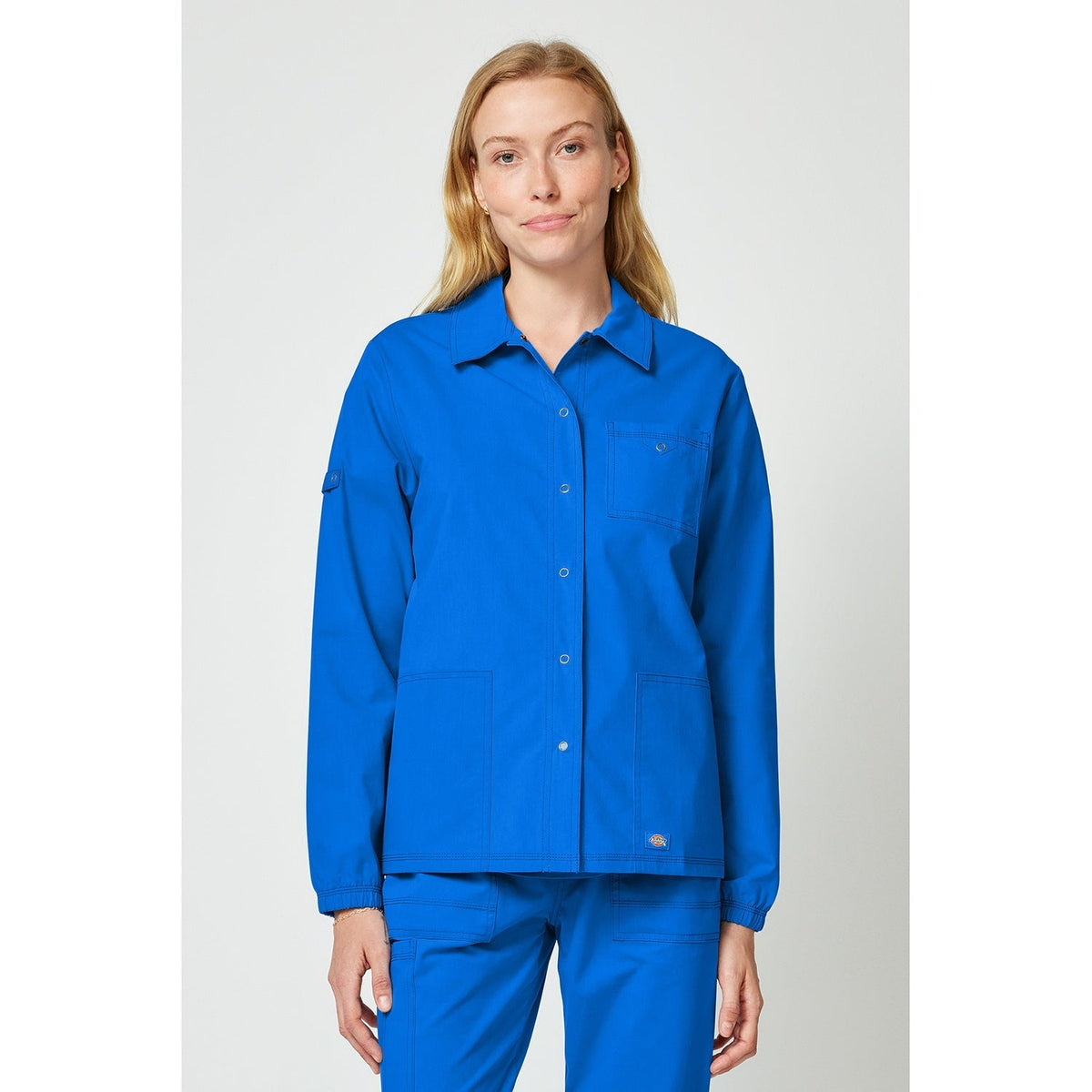 Women's Forge Snap Front Scrub Jacket - ROYAL (RYLZ)