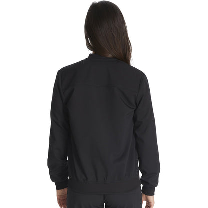 Women's Balance Zip Front Scrub Jacket - Black (BLK)