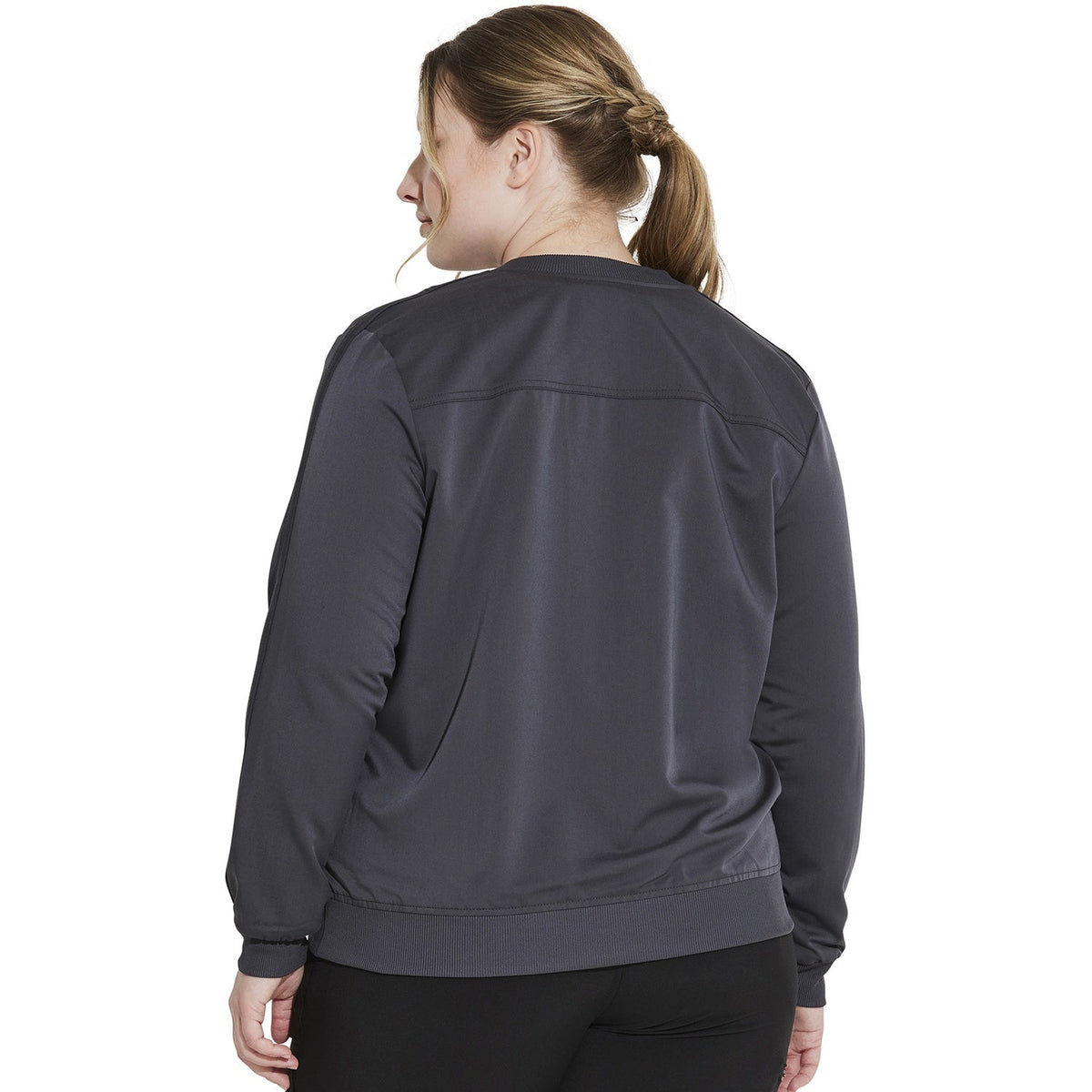 Women's Balance Zip Front Scrub Jacket - Pewter Gray (PEW)