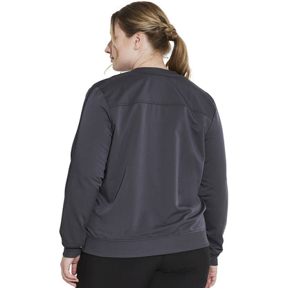 Women's Balance Zip Front Scrub Jacket - Pewter Gray (PEW)