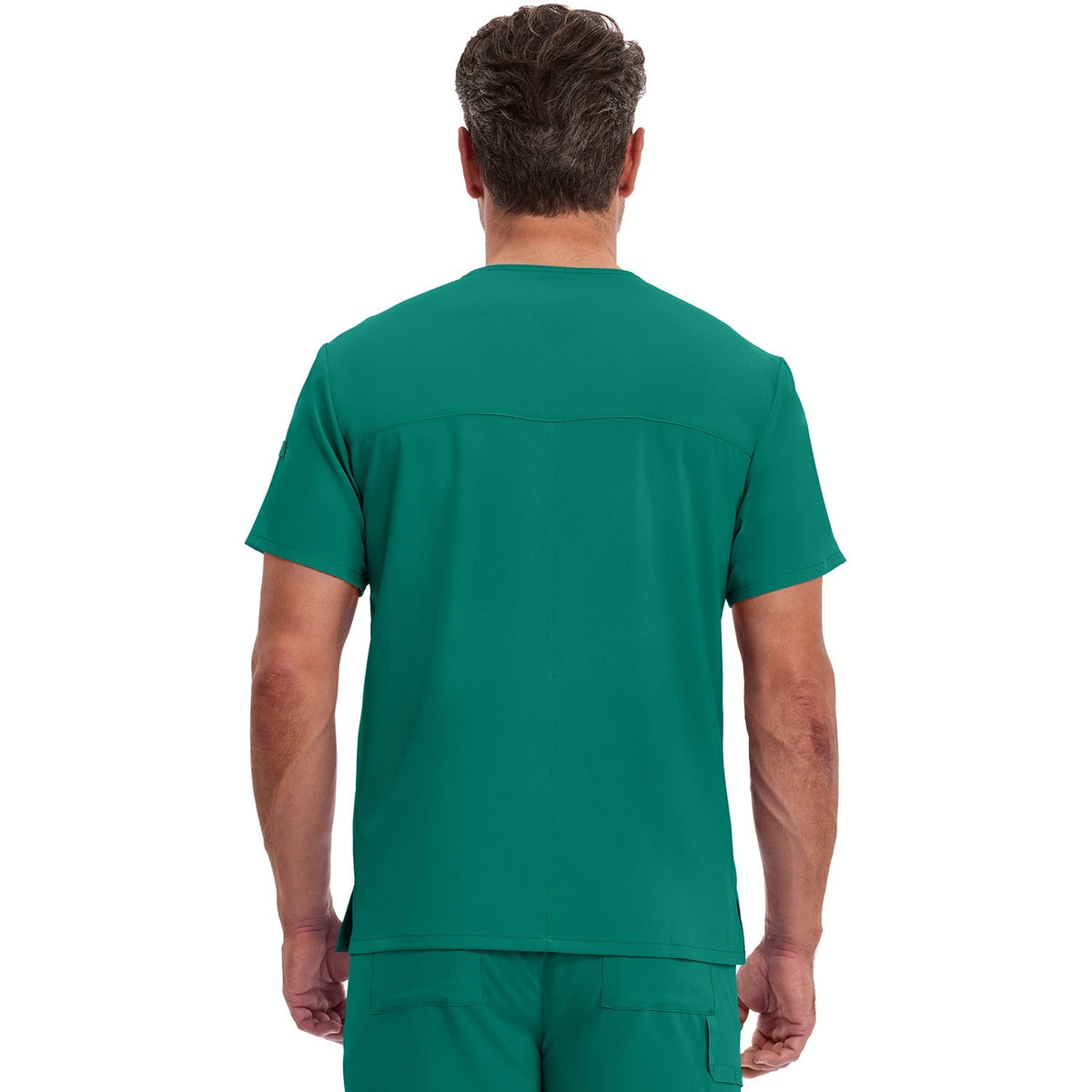 Men's EDS Essentials Tuckable V-Neck Scrub Top - Hunter Green (GH)