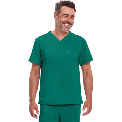 Men's EDS Essentials Tuckable V-Neck Scrub Top - Hunter Green (GH)