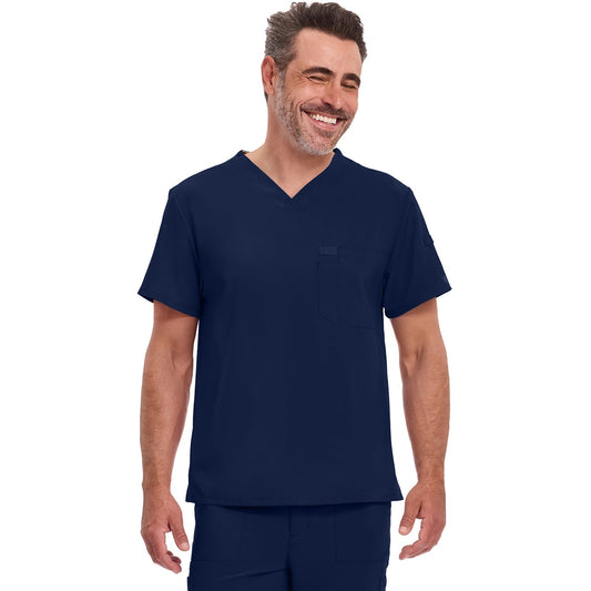 Men's EDS Essentials Tuckable V-Neck Scrub Top - NAVY (0NV)