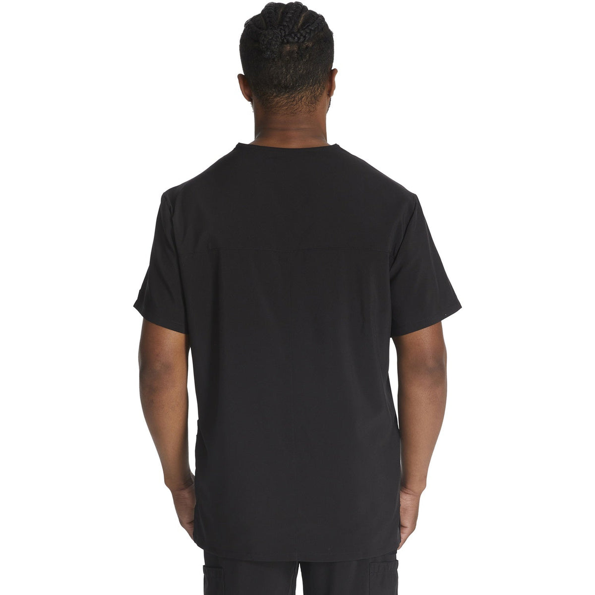 Men's EDS Essentials V-Neck Scrub Top - Black (BLK)