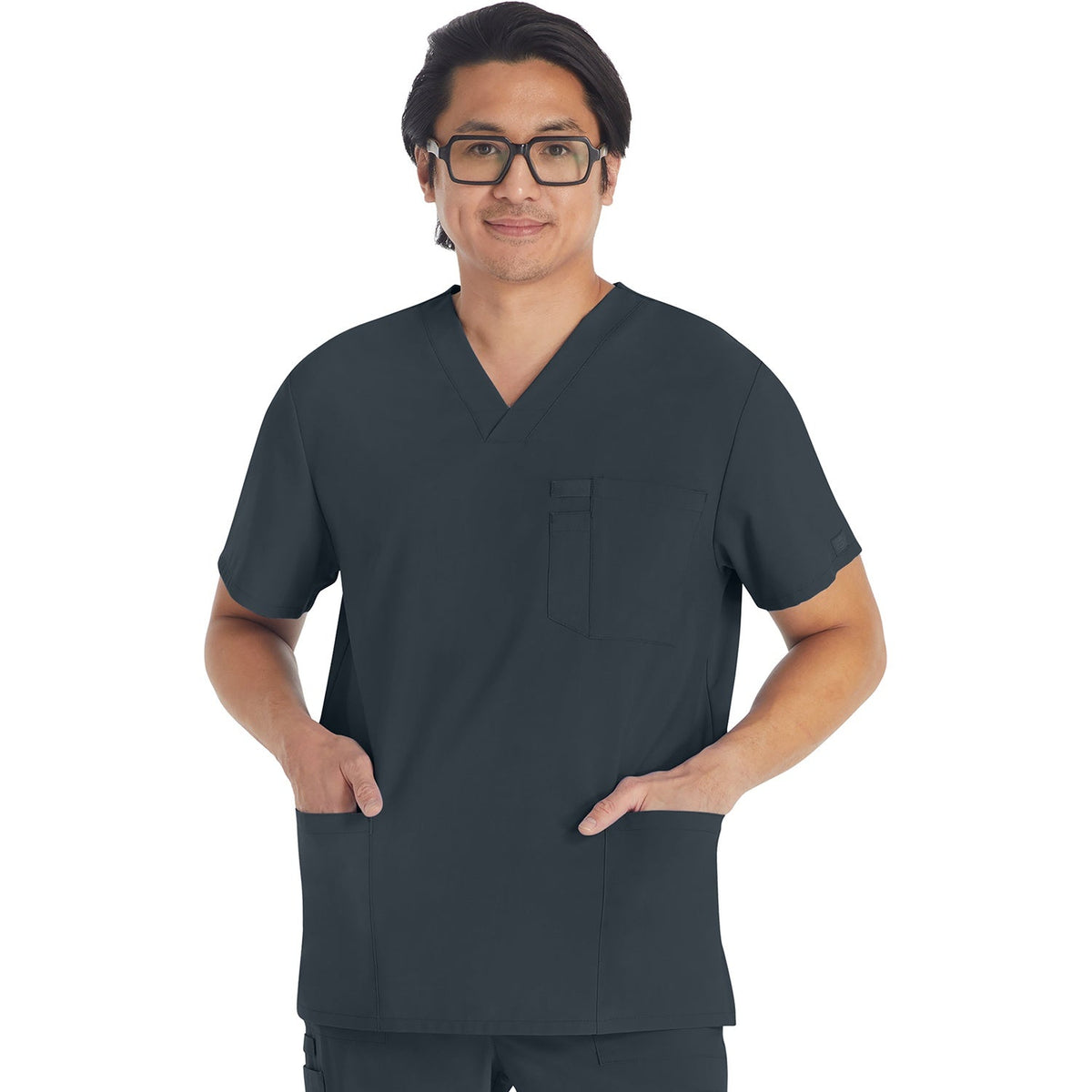 Men's EDS Essentials V-Neck Scrub Top - Pewter Gray (PEW)