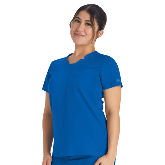 Women's Balance Notched V-Neck Scrub Top - ROYAL (RYLZ)