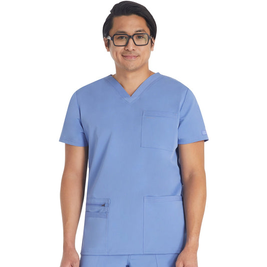 Men's Balance V-Neck Scrub Top - Ceil Blue (CBL)