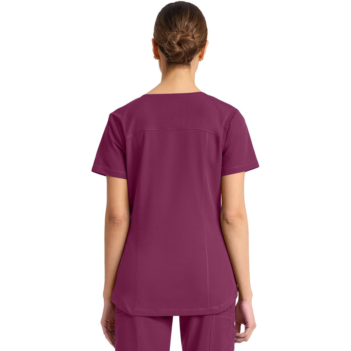 Women's Dynamix V-Neck Scrub Top - Wine (WIN)
