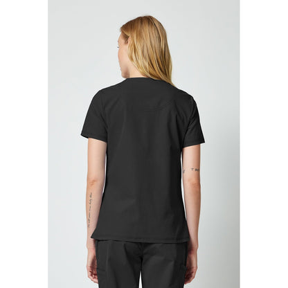 Women's Forge V-Neck Scrub Top - Black (BLK)
