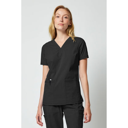 Women's Forge V-Neck Scrub Top - Black (BLK)