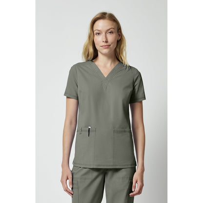 Women's Forge V-Neck Scrub Top - LIGHT GRAY (LA)