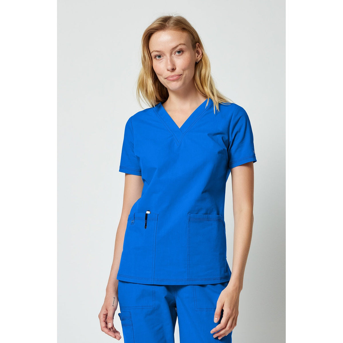 Women's Forge V-Neck Scrub Top - ROYAL (RYLZ)