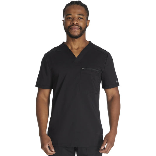 Men's Balance Tuckable V-Neck Scrub Top - Black (BLK)
