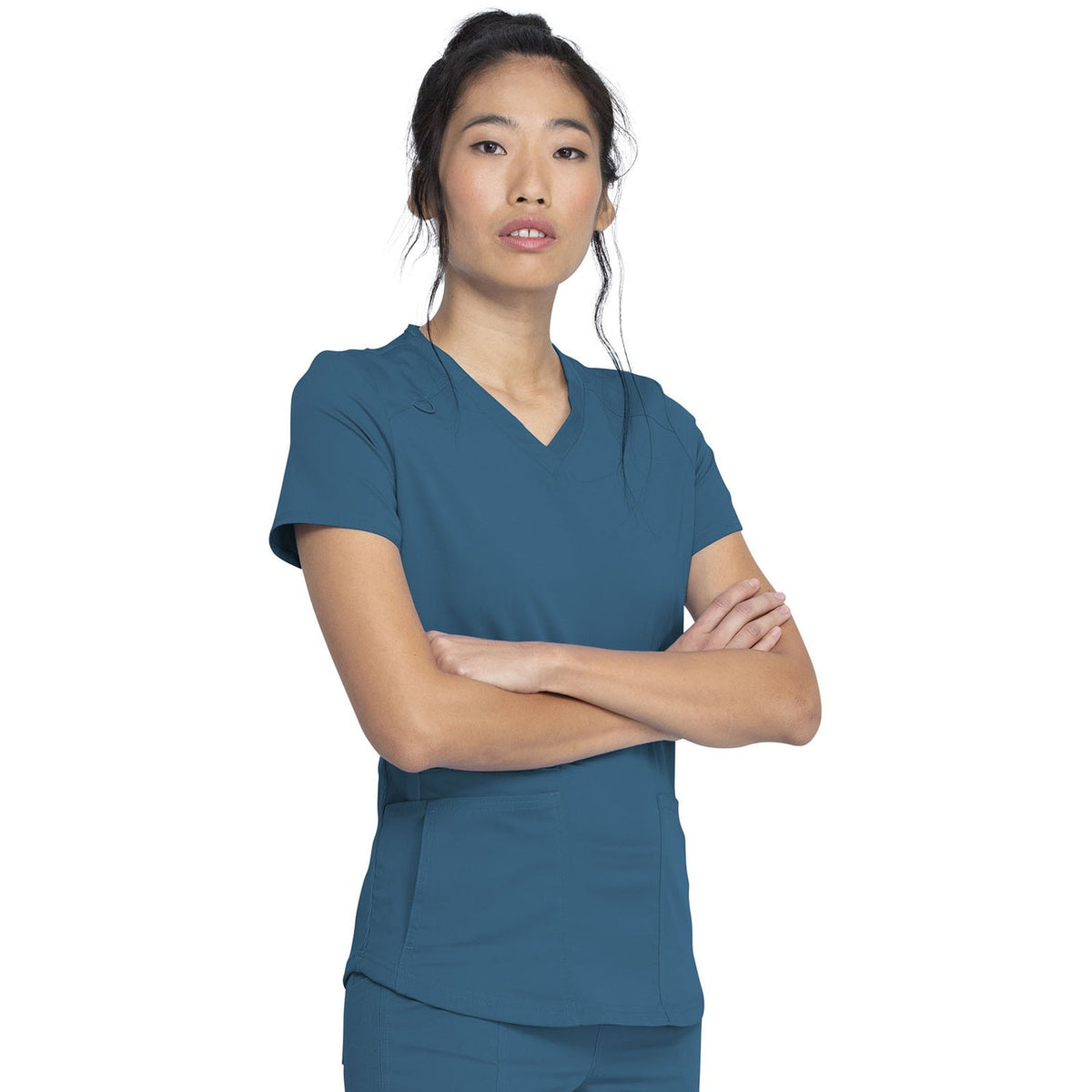 Women's Balance V-Neck Scrub Top - Caribbean Blue (CRB)