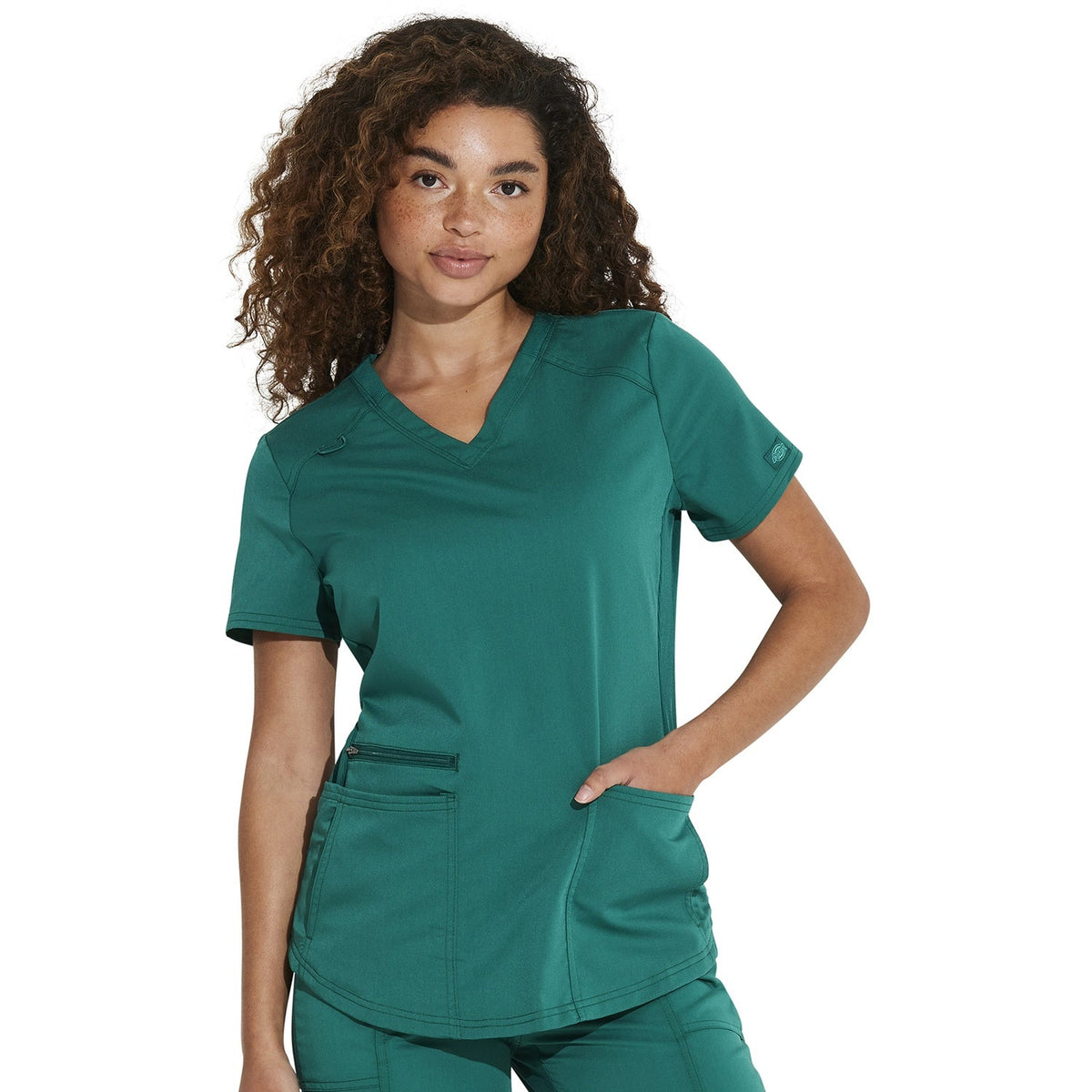 Women's Balance V-Neck Scrub Top - Hunter Green (GH)