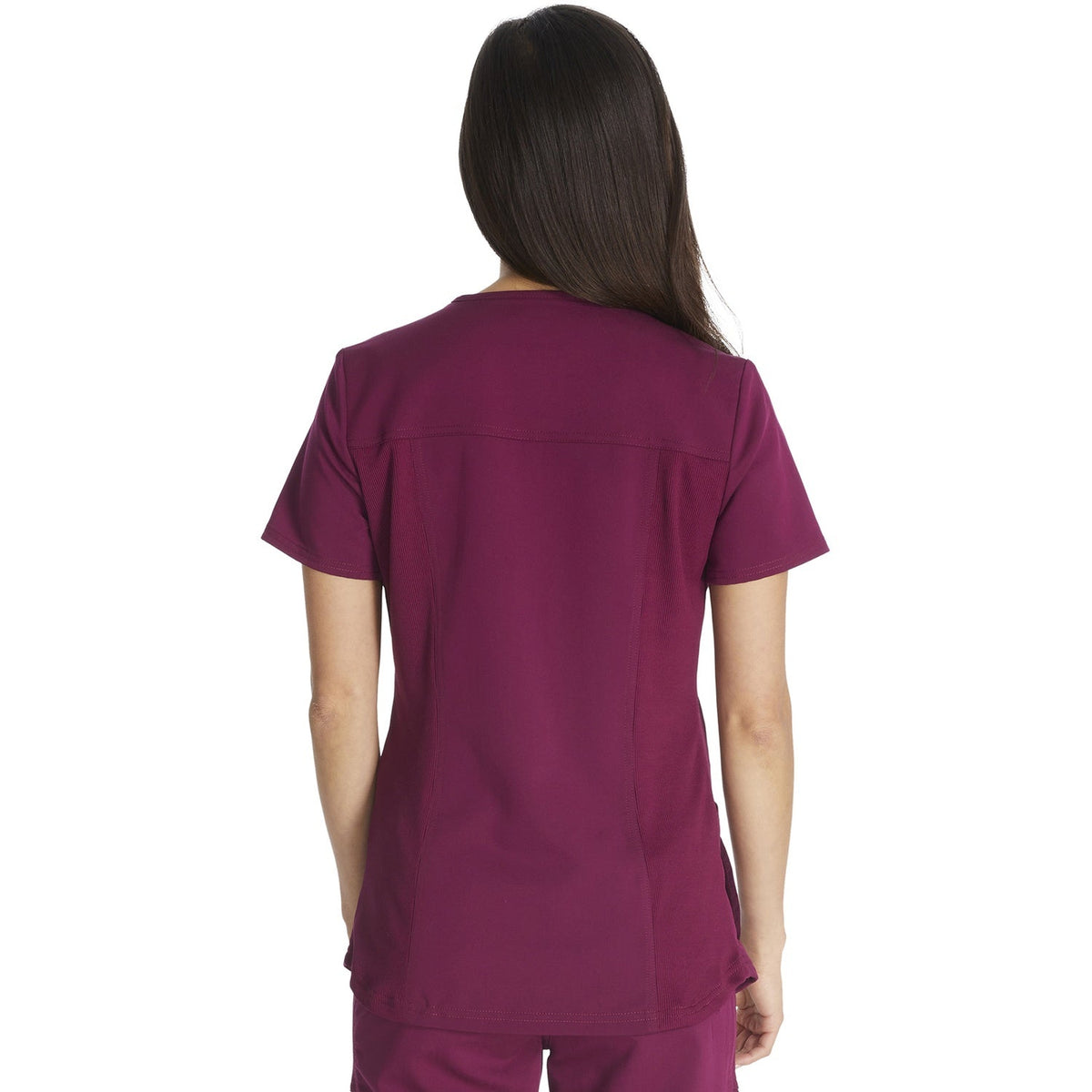 Women's Balance V-Neck Scrub Top - Wine (WIN)
